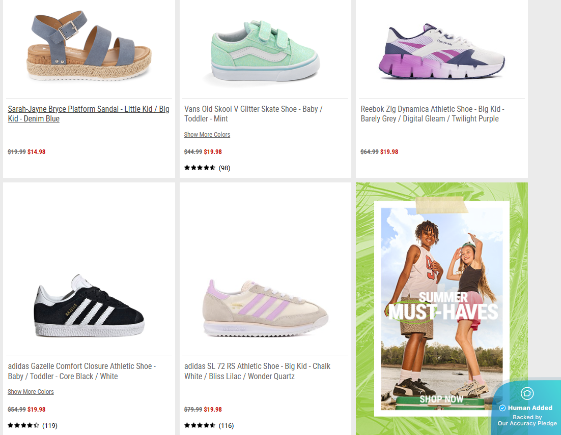 Screenshot for Journeys Kidz offer #12600640