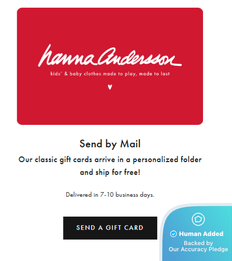Screenshot for Hanna Andersson offer #12637223