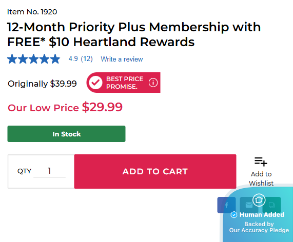 Screenshot for Heartland America offer #12764312