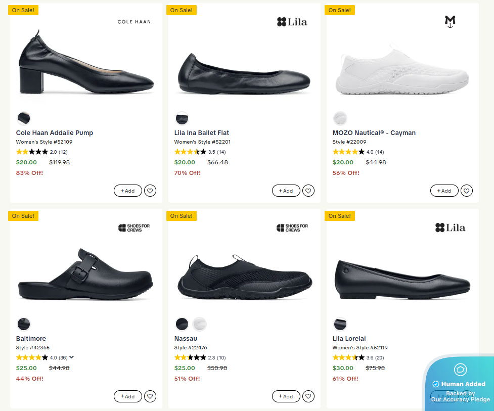 Screenshot for Shoes For Crews offer #12712505
