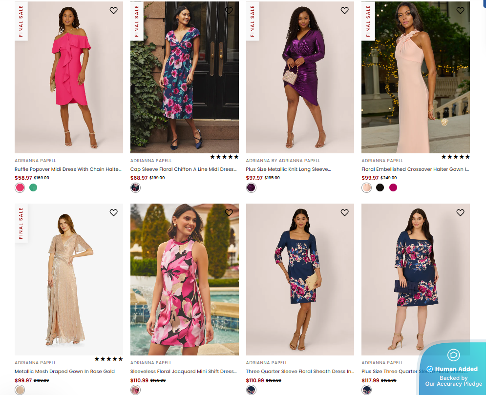 Screenshot for Adrianna Papell offer #12710583