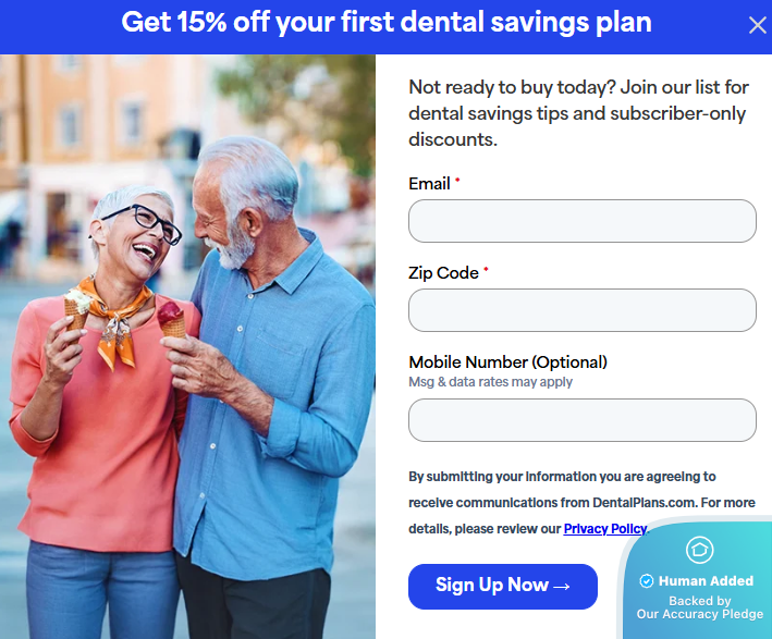 Screenshot for DentalPlans.com offer #12742395