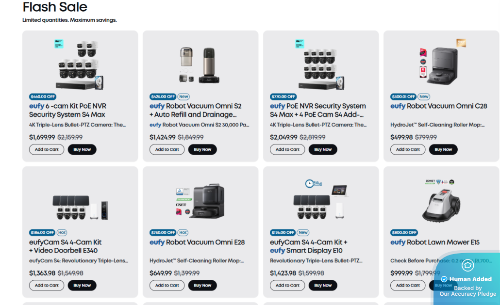 Screenshot for Eufy offer #12805166
