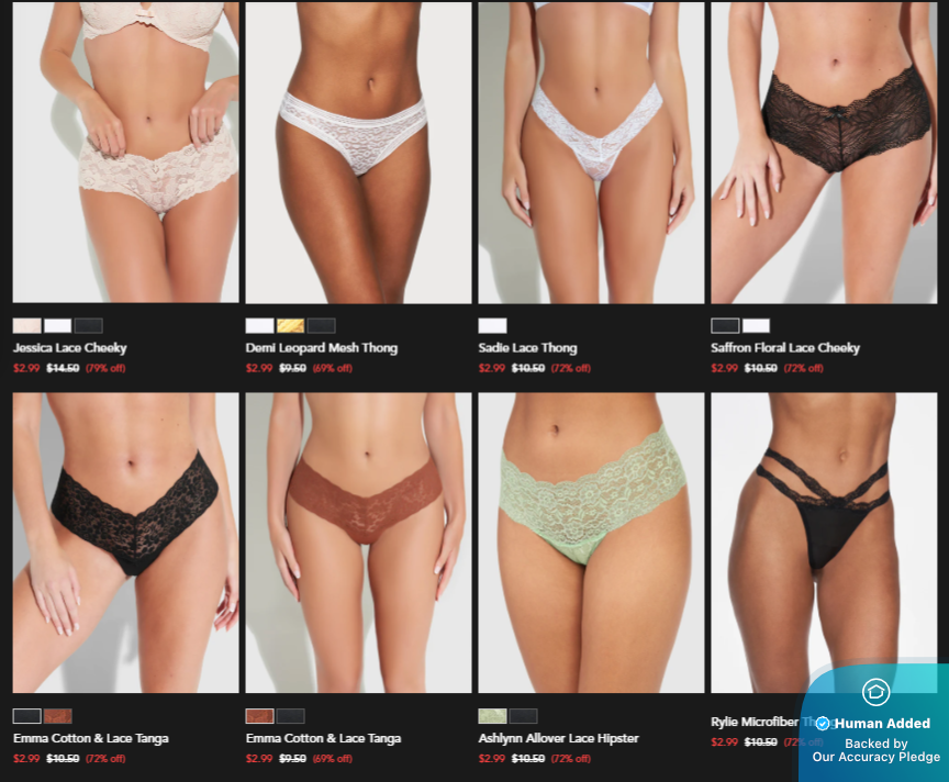 Screenshot for Frederick's of Hollywood offer #12795970