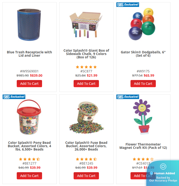 Screenshot for S&S Worldwide offer #12732168