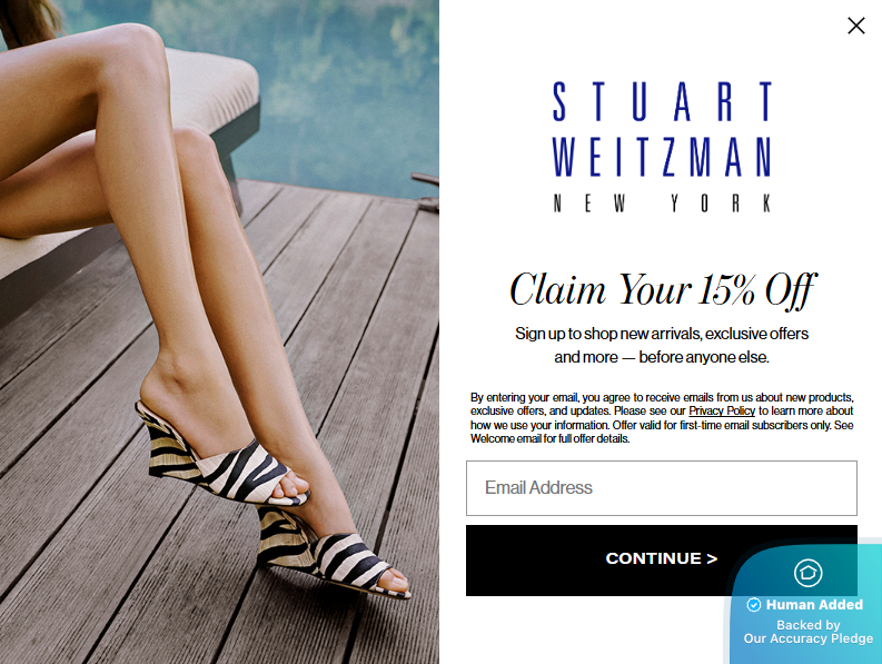 Screenshot for Stuart Weitzman offer #12701018