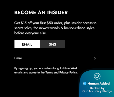 Screenshot for Nine West offer #12751537
