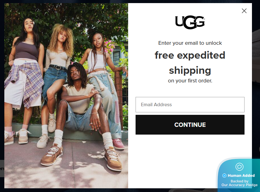 Screenshot for UGG offer #12337523