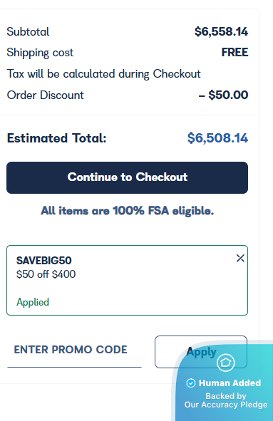 Screenshot for FSA Store offer #12759497