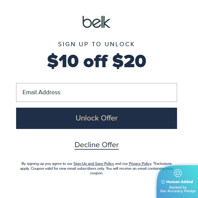 Belk Coupons & Promo Codes for June '26 10 off