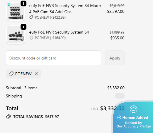 Screenshot for Eufy offer #12588183