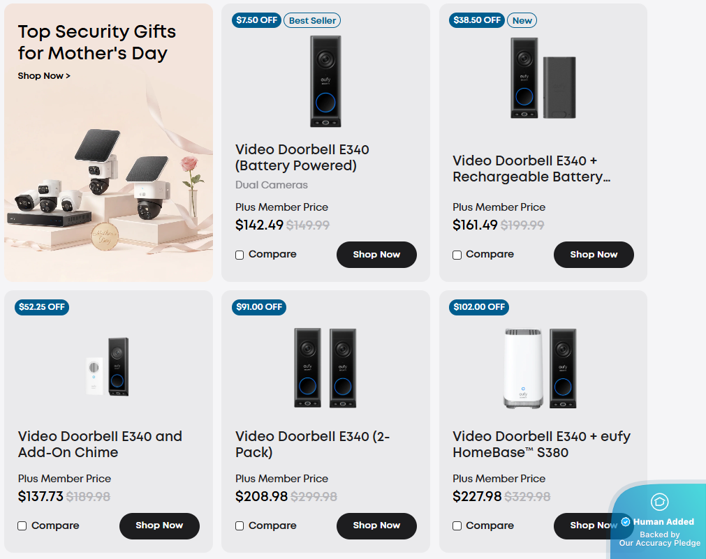Screenshot for Eufy offer #12527797