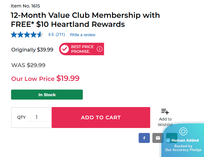 Screenshot for Heartland America offer #12746951