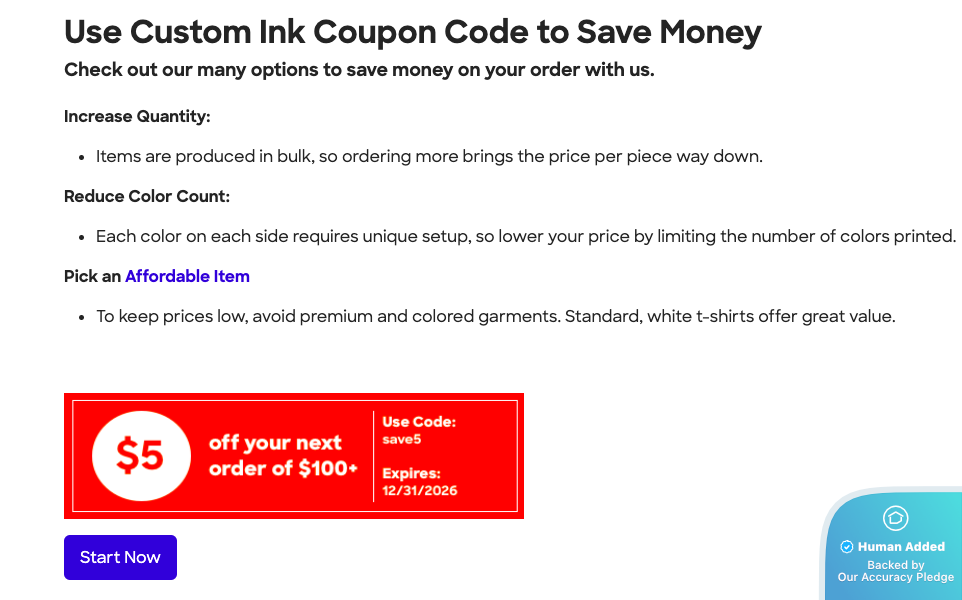 Custom Ink Coupons & Promo Codes for Jul '26: Up to 15% off