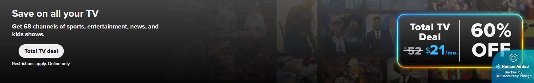Screenshot for Sling TV offer #12560444