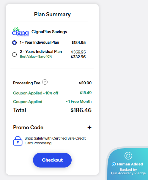 Screenshot for DentalPlans.com offer #12756609