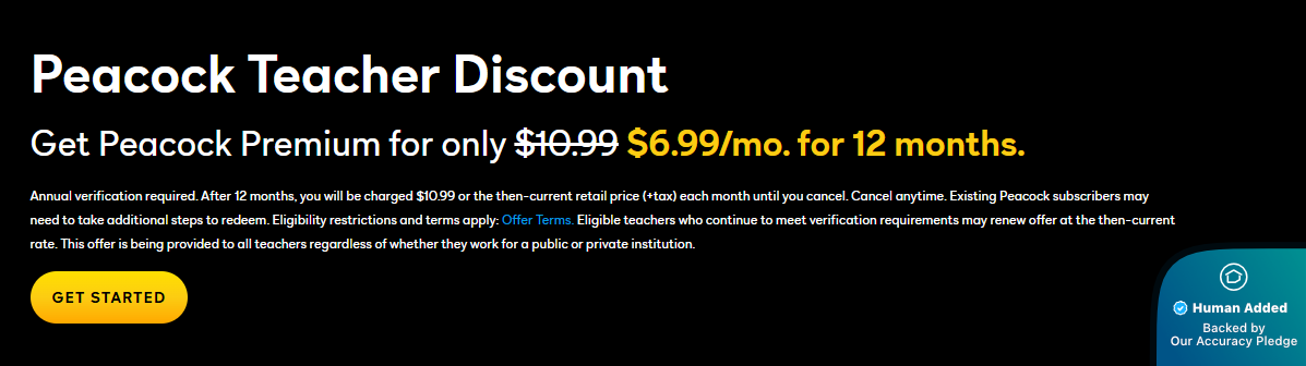 Screenshot for Peacock offer #12529275