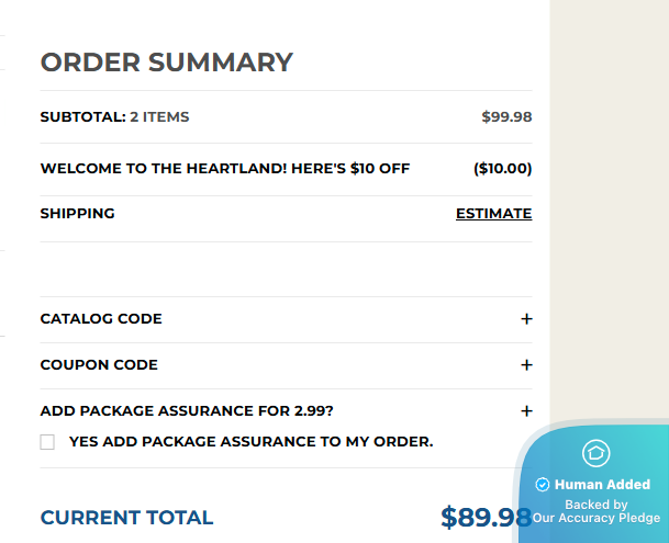 Screenshot for Heartland America offer #12538802