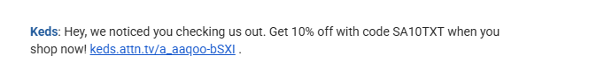 Screenshot for Keds offer #12810205