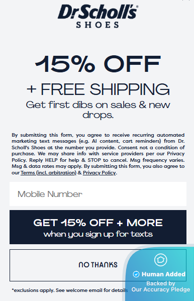 Screenshot for Dr. Scholl's offer #12811536