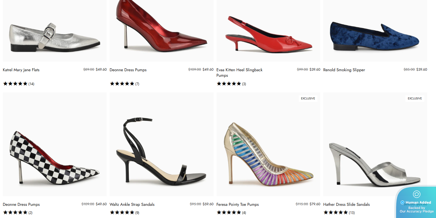 Screenshot for Nine West offer #12818582