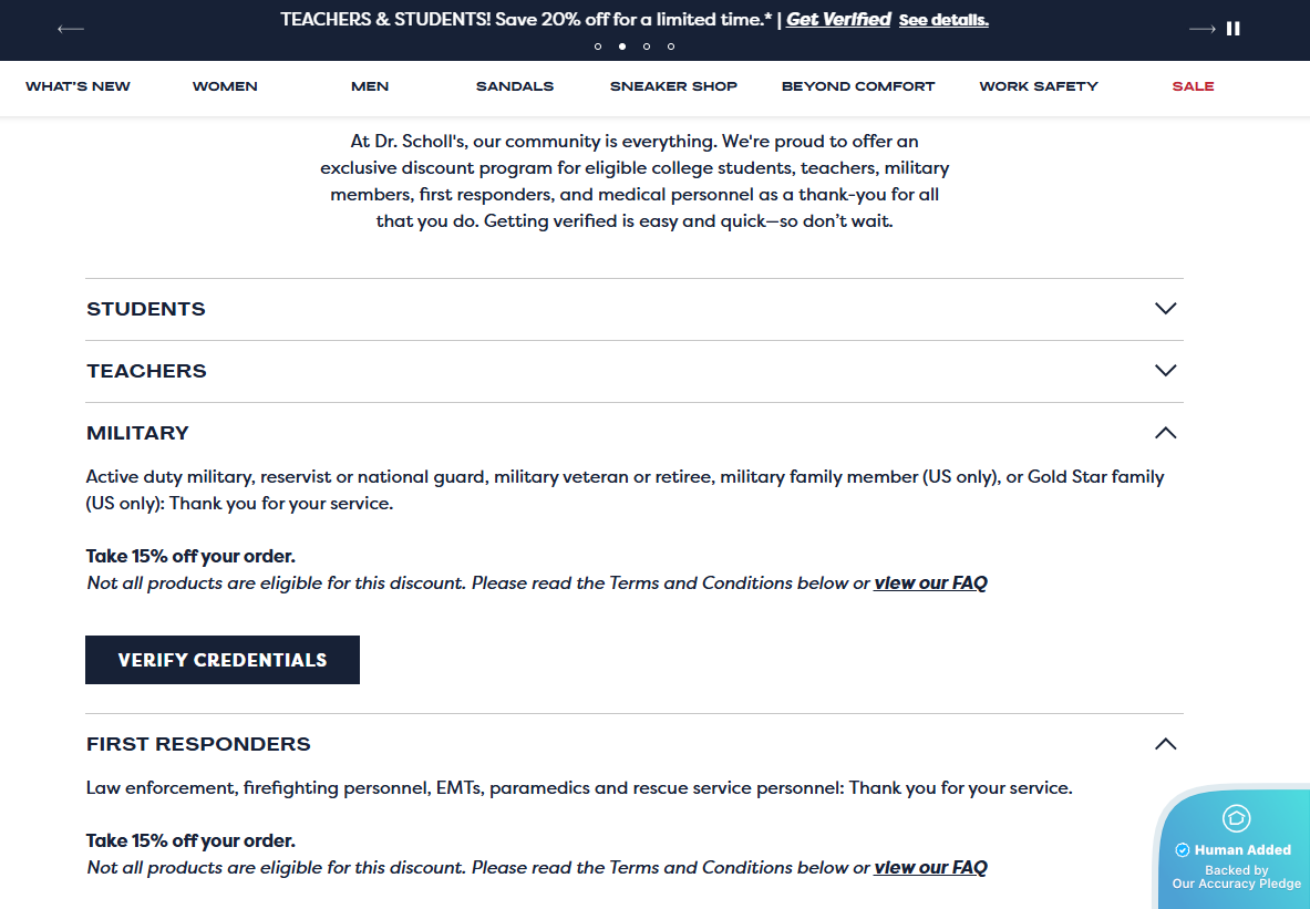 Screenshot for Dr. Scholl's offer #12540429