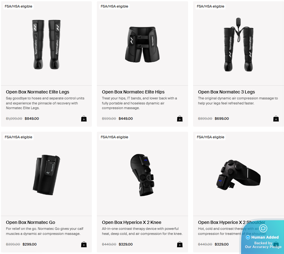 Screenshot for Hyperice offer #12822311