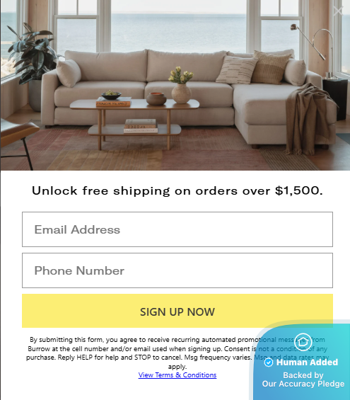 Screenshot for Burrow offer #12822997