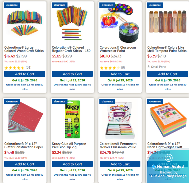 Screenshot for Discount School Supply offer #12712423
