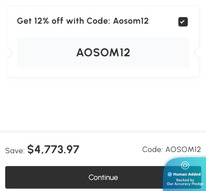 Screenshot for Aosom offer #12825920