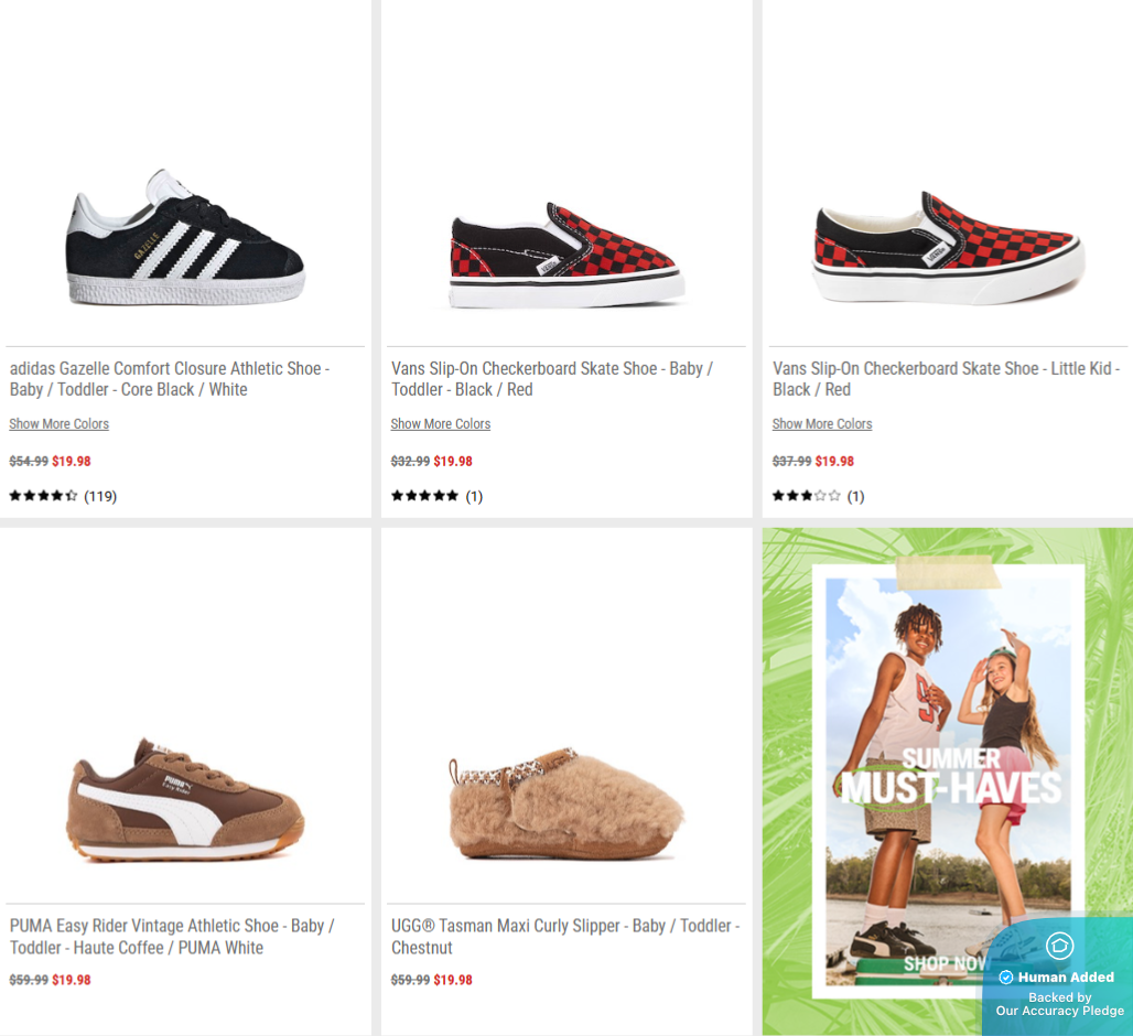 Screenshot for Journeys Kidz offer #12828564