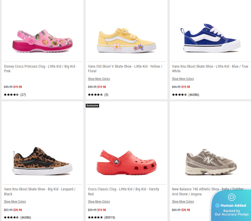 Screenshot for Journeys Kidz offer #12830535