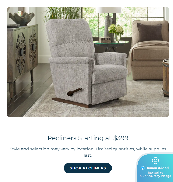 Screenshot for La-Z-Boy offer #12830841