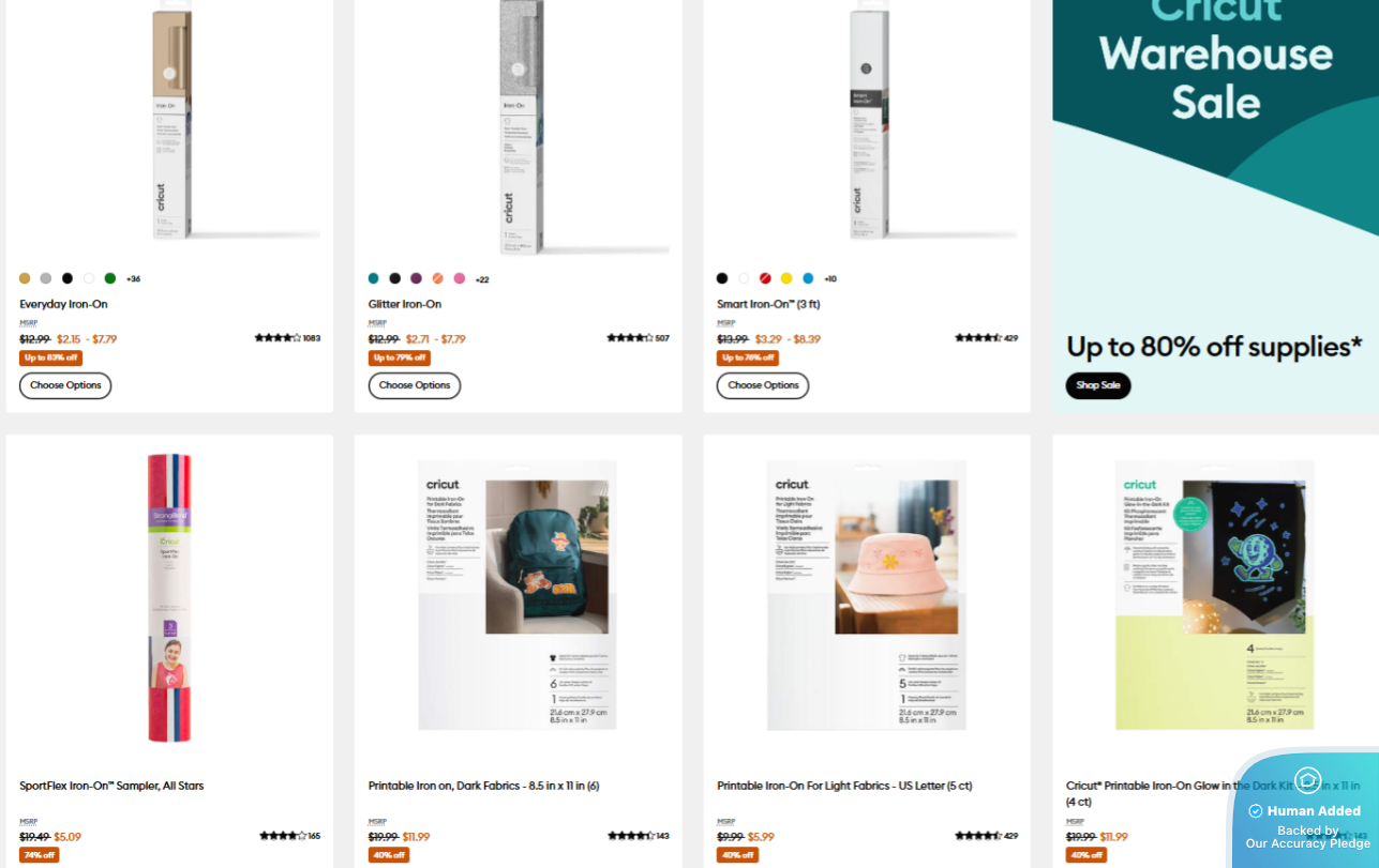 Screenshot for Cricut offer #12638769