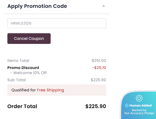 Screenshot for HerRoom offer #12836356