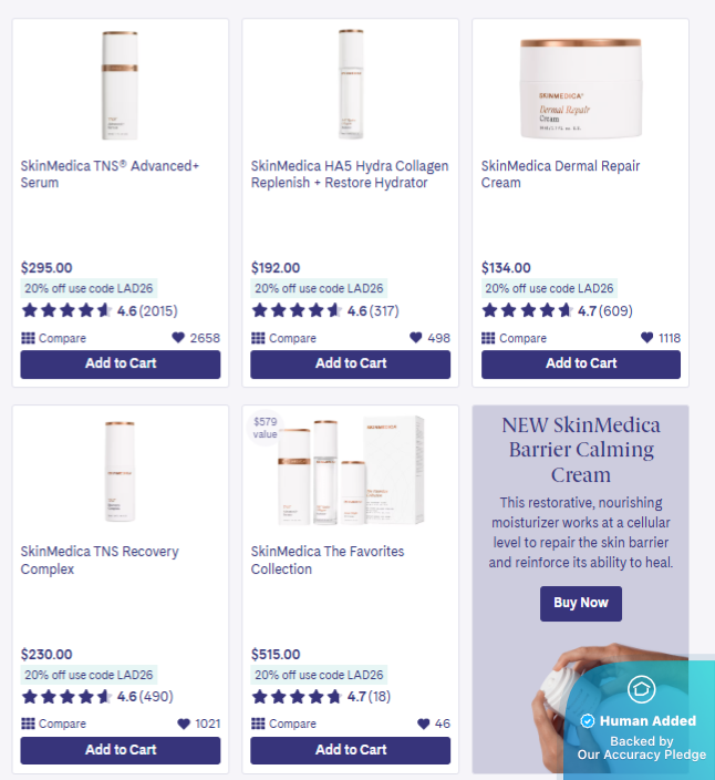 Screenshot for LovelySkin offer #12839675