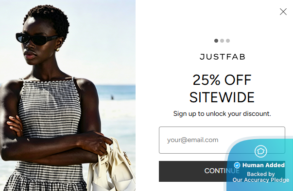 Screenshot for JustFab offer #12841789