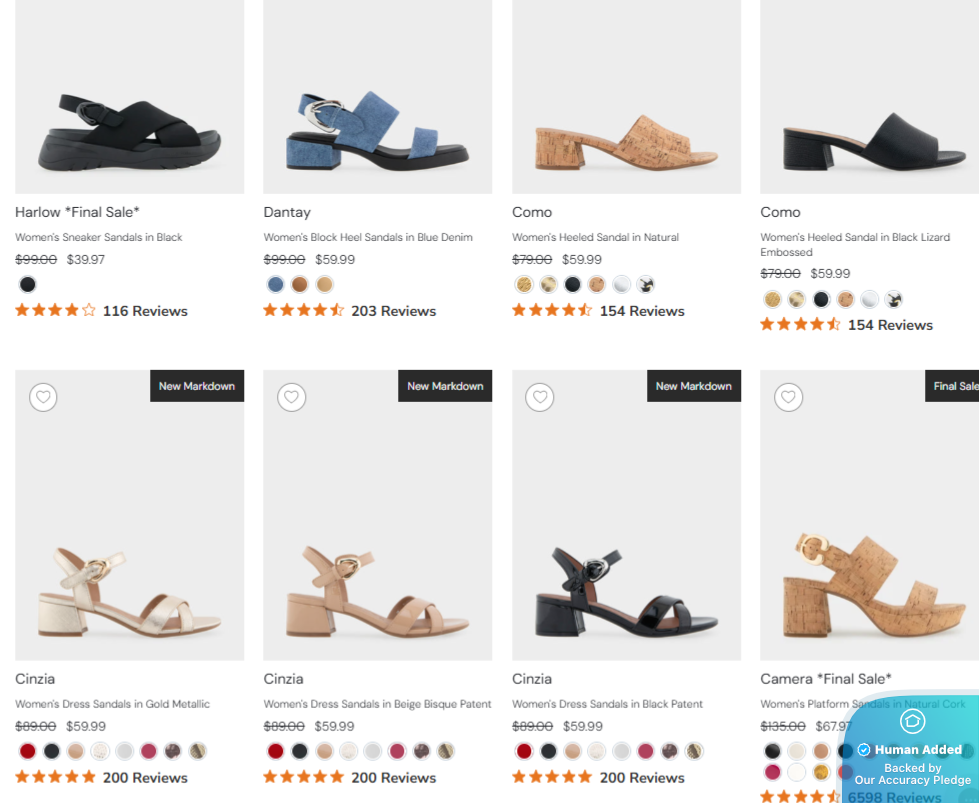 Screenshot for Aerosoles offer #12578510