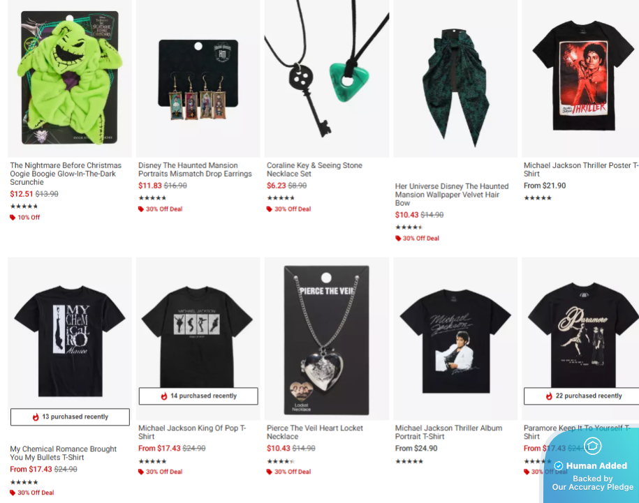 Screenshot for Hot Topic offer #12769362