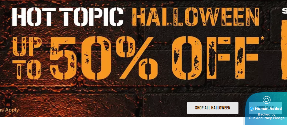 Screenshot for Hot Topic offer #12844866