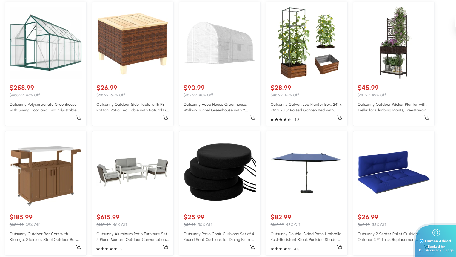 Screenshot for Aosom offer #12845166