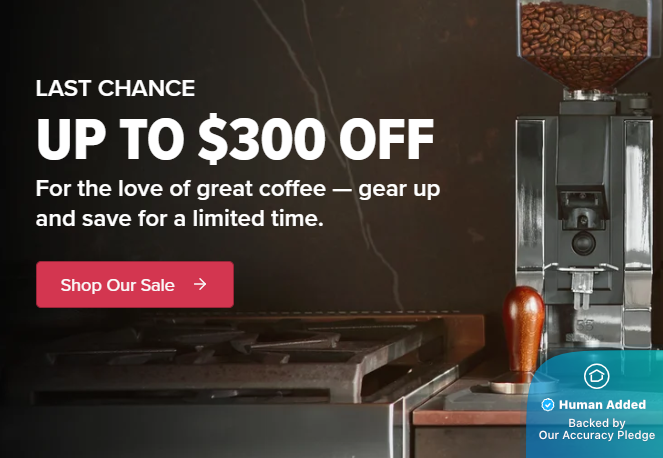 Screenshot for Seattle Coffee Gear offer #12846504