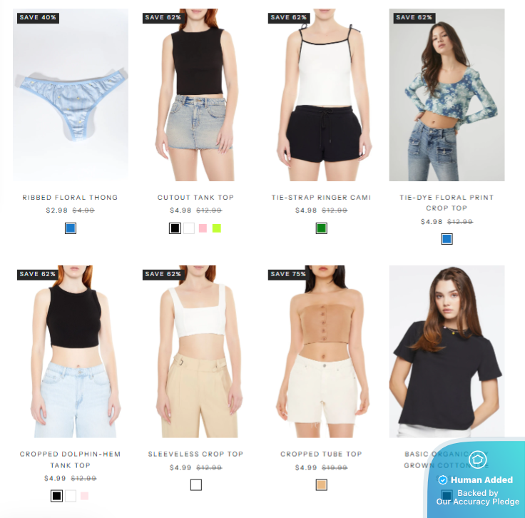 Screenshot for Forever 21 offer #12846919