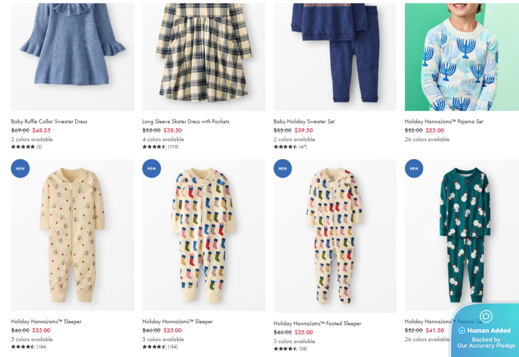 Screenshot for Hanna Andersson offer #12599620