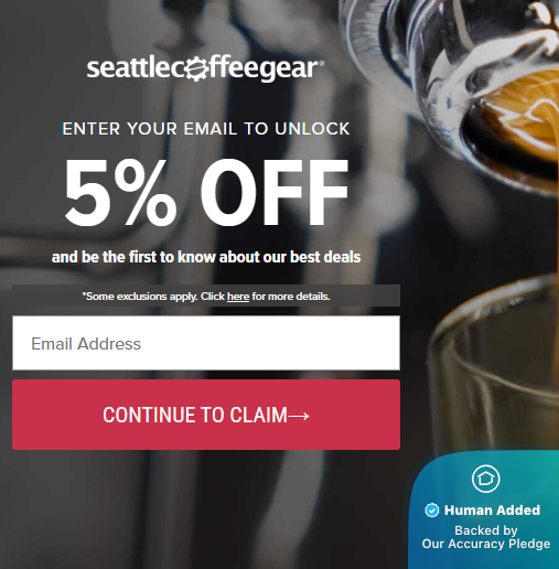 Screenshot for Seattle Coffee Gear offer #12682196