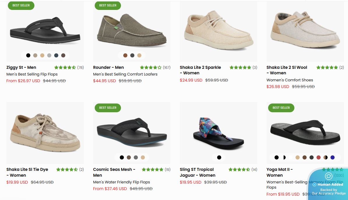Screenshot for Sanuk offer #12847774