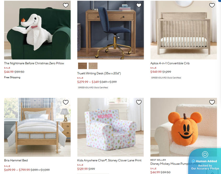 Screenshot for Pottery Barn Kids offer #12687448