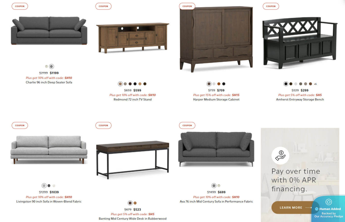 Screenshot for Simpli Home offer #12848422