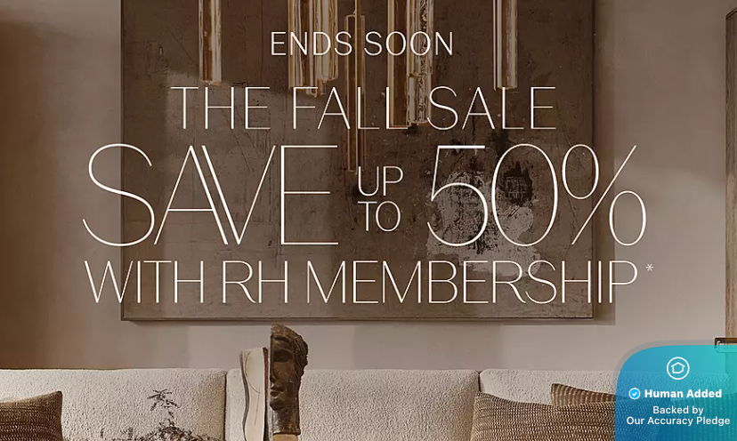 Screenshot for Restoration Hardware offer #12841475