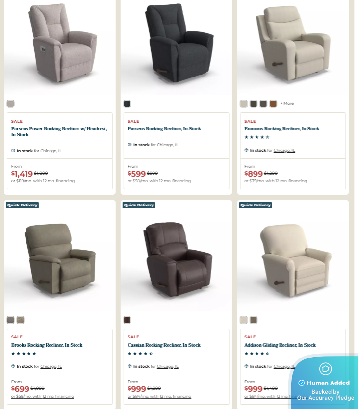 Screenshot for La-Z-Boy offer #12799486